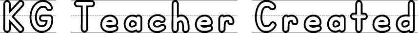 KG Teacher Created Outlined フォント