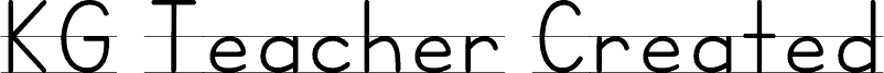 KG Teacher Created Thin 2Lined