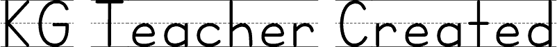 KG Teacher Created Thin Lined フォント