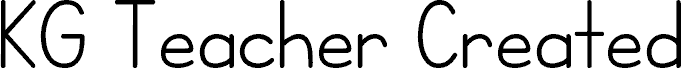 KG Teacher Created Thin フォント