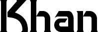 Preview of the Khan Bold font