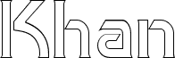 Preview of the Khan Outline font