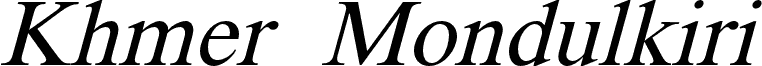Khmer Mondulkiri Italic