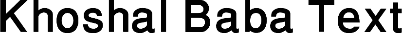 Khoshal Baba Text Medium