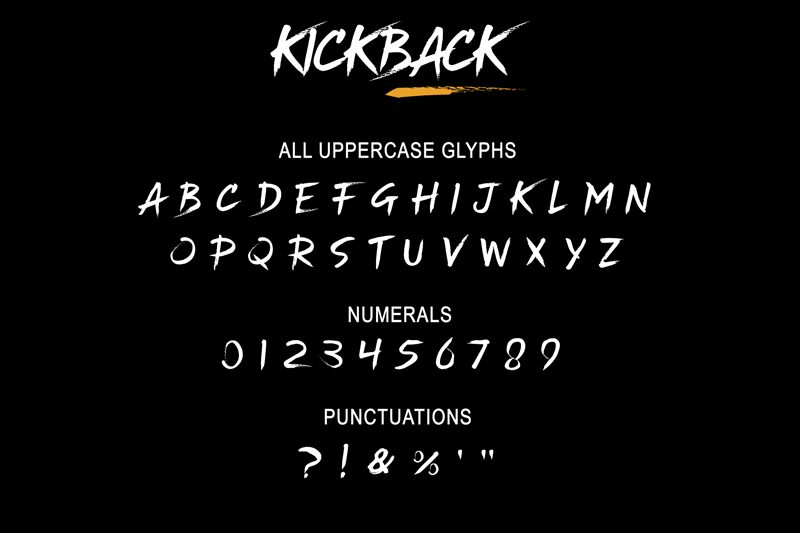 Kickback font