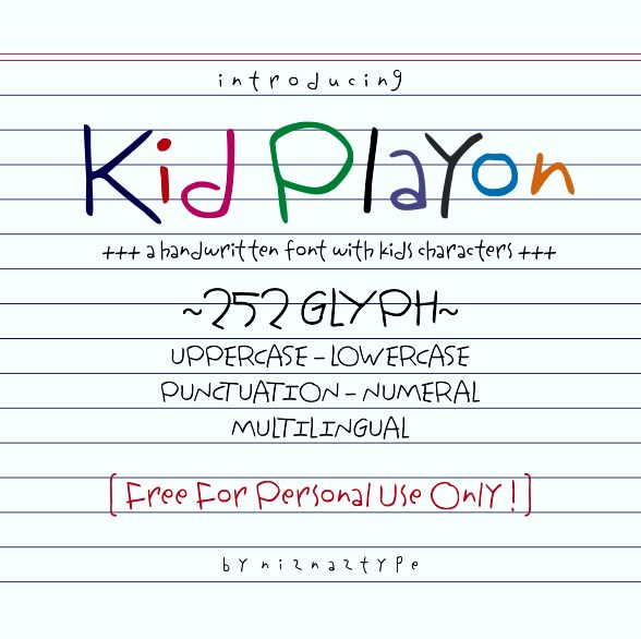 Kid Playon Schriftart