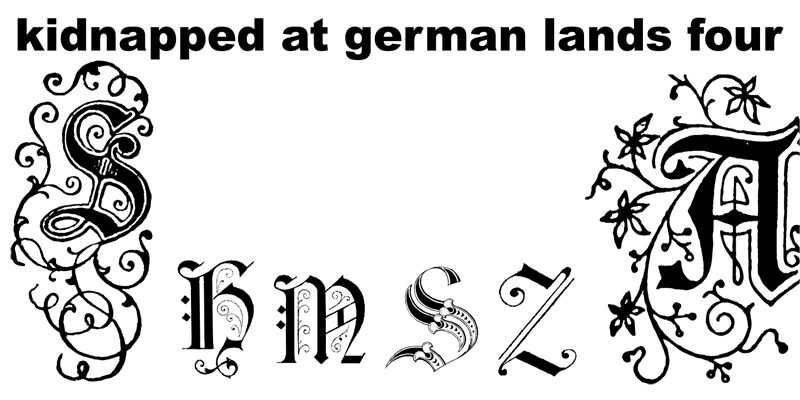 Kidnapped at German Lands Four Schriftart