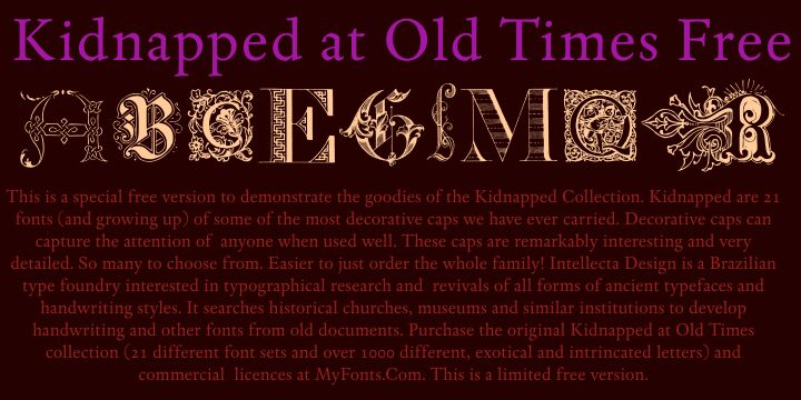 Kidnapped At Old Times Free 3 Czcionka