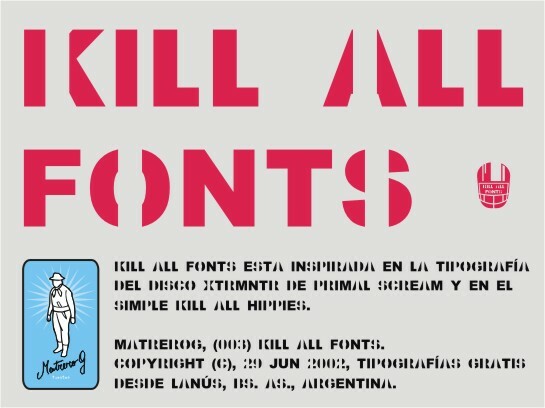 Kill All Fonts フォント