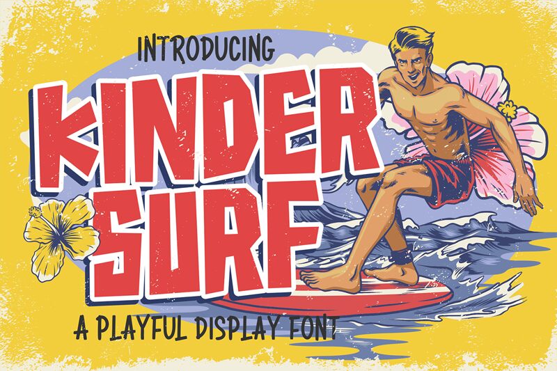 Kinder Surf Schriftart