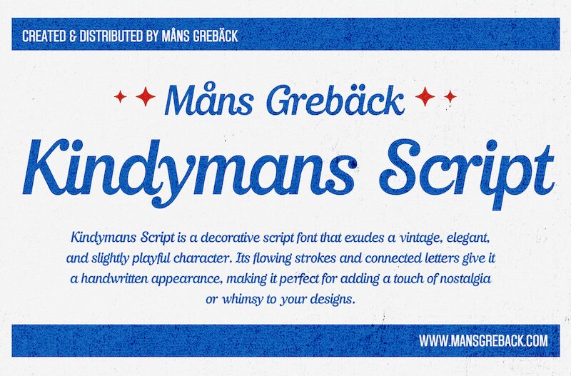 Kindymans Script Carattere