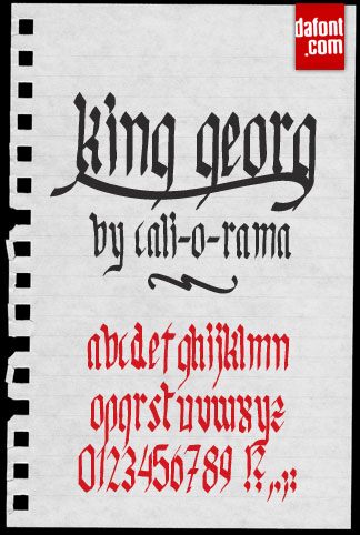 King Georg Czcionka
