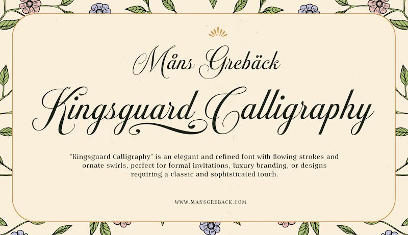 Kingsguard Calligraphy Carattere