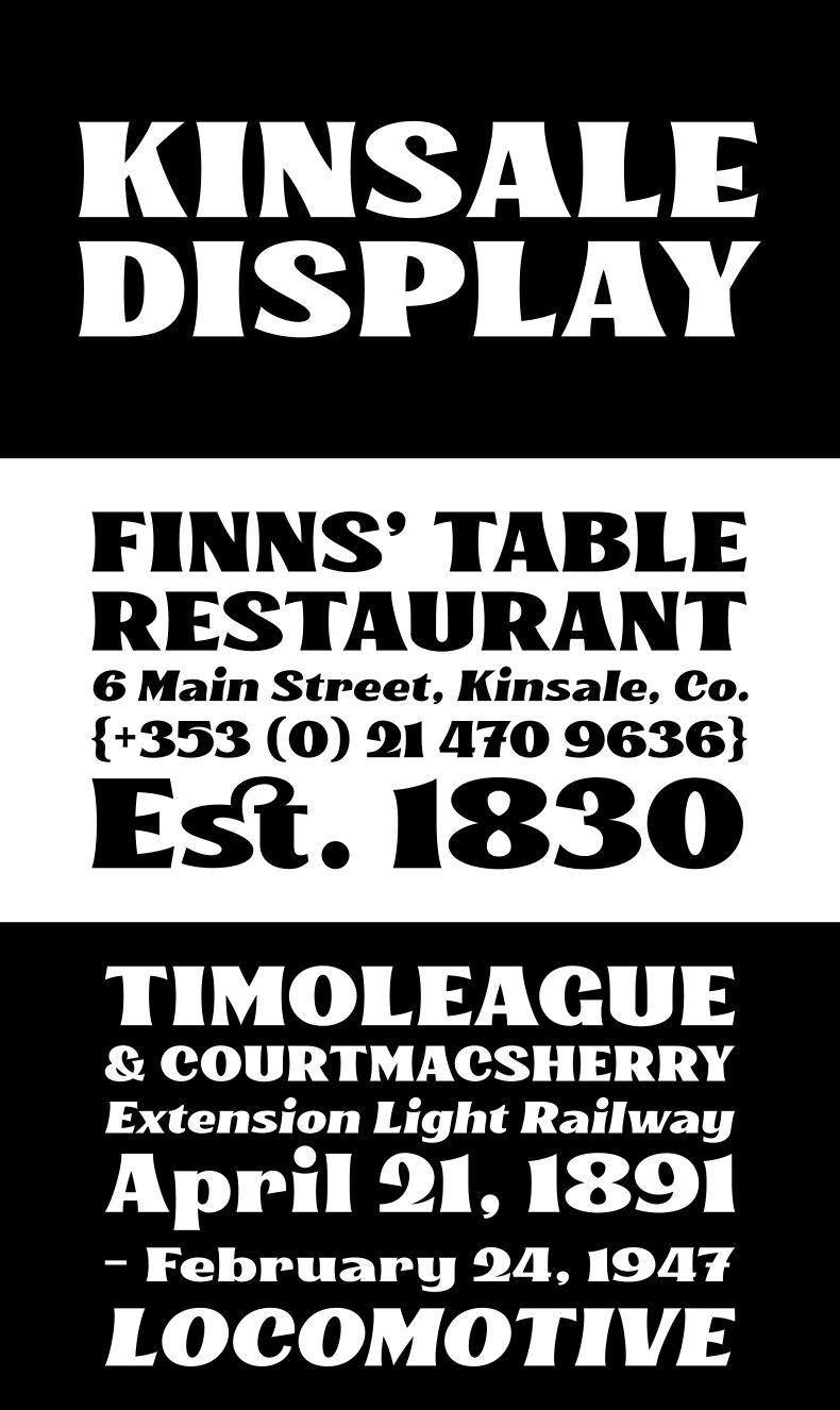 Kinsale Display Schriftart