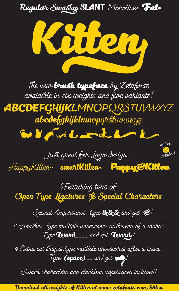 Kitten Slant Carattere