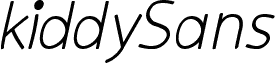 kiddySans Bold Italic