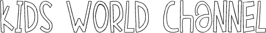 Podgląd czcionki Kids World Channel Outline