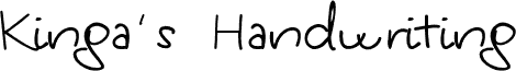 Kinga's Handwriting