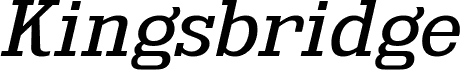 KingsbridgeExBk-Italic