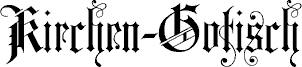 معاينة خط Kirchen-Gotisch