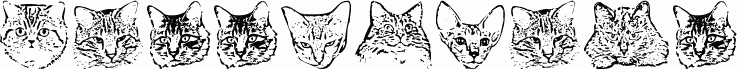 Preview of the KittyPrint font