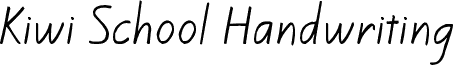 Kiwi School Handwriting