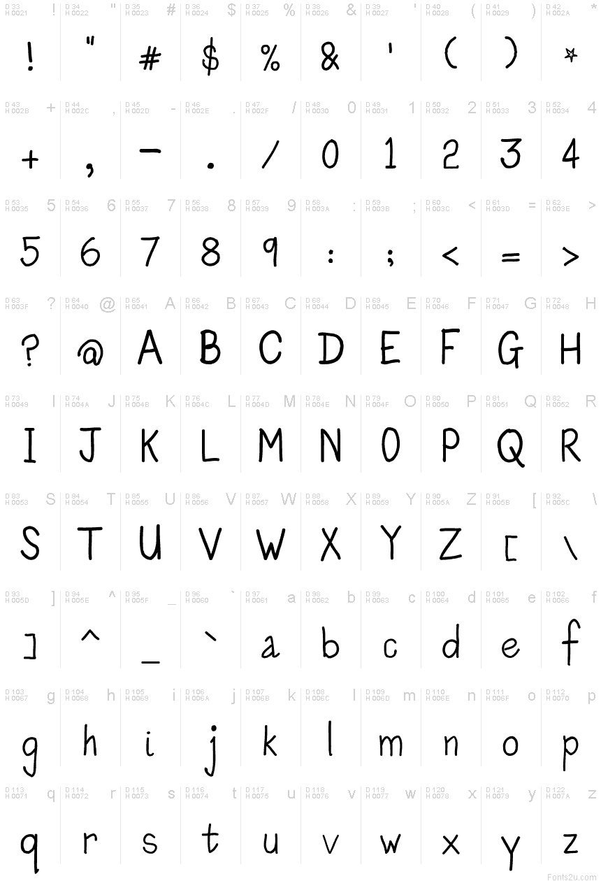 Scrawl Font