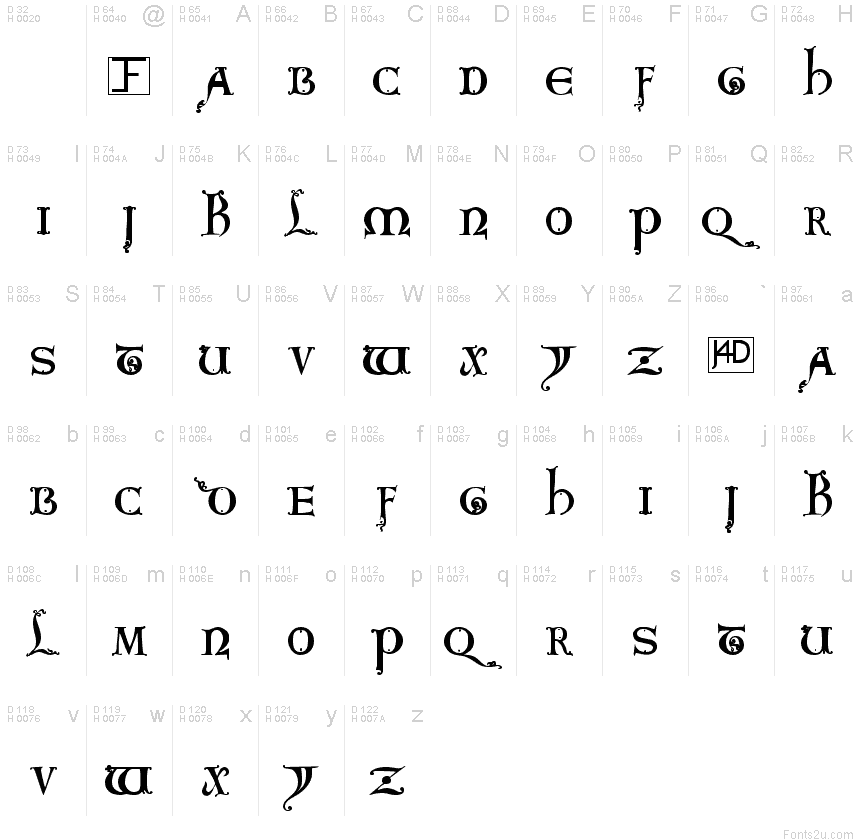 King Arthur font | Fonts2u.com