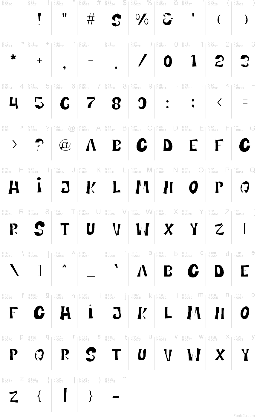 Latin de base - Table des caractères