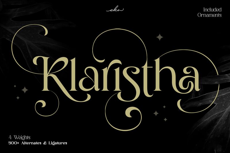 Klaristha Schriftart
