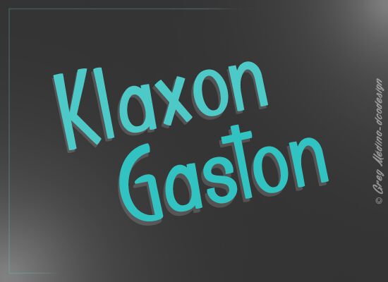 Klaxon Gaston Czcionka