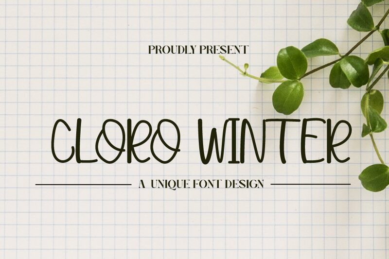 Kloro Winter Schriftart