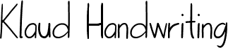 Klaud_Handwriting 字体