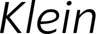 Klein Text Trial Book Italic