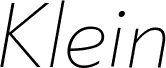 Klein Trial Extralight Italic