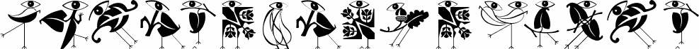 معاينة خط KleinsBirdsNoTen