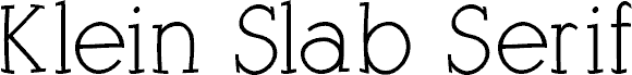KleinSlabSerif