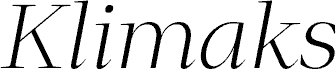 Klimaks Demo Bold Italic police
