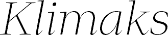 Klimaks Demo Italic police