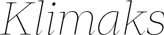 Klimaks Demo Thin Italic