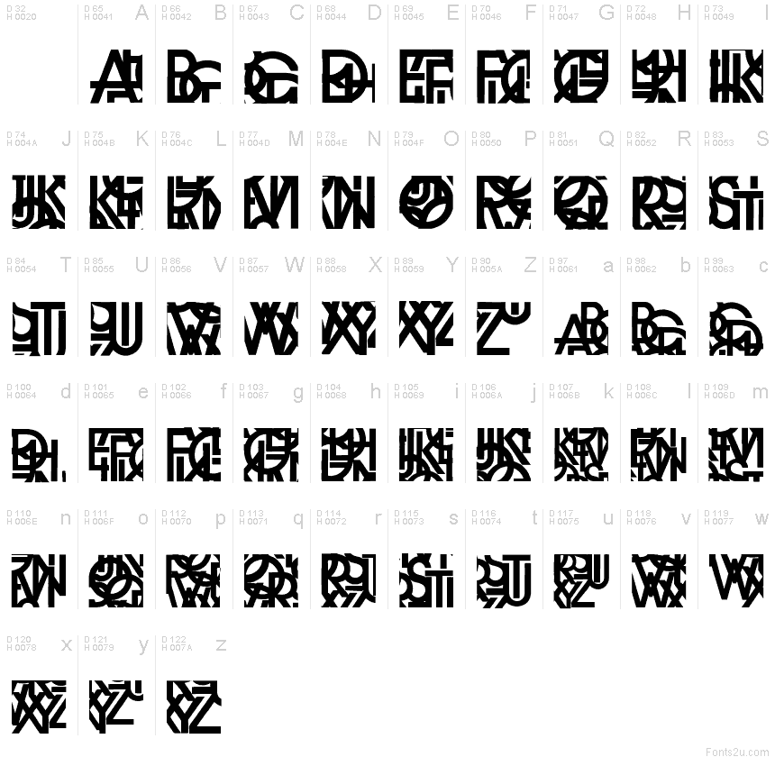 Basic Latin - charmap