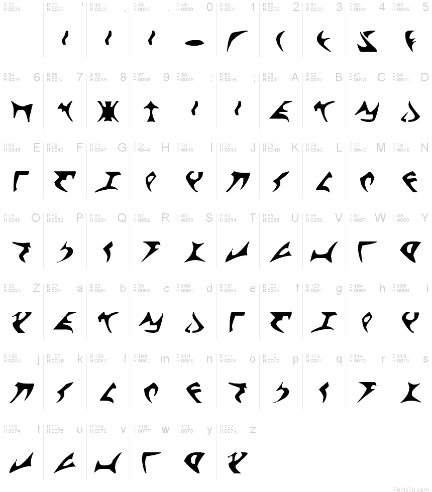 klingon font font | Fonts2u.com