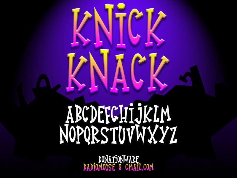 Knick Knack الخط