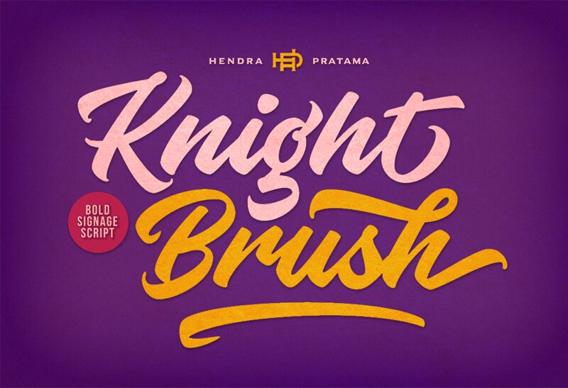 Knight Brush Czcionka