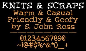 Knits and Scraps Schriftart