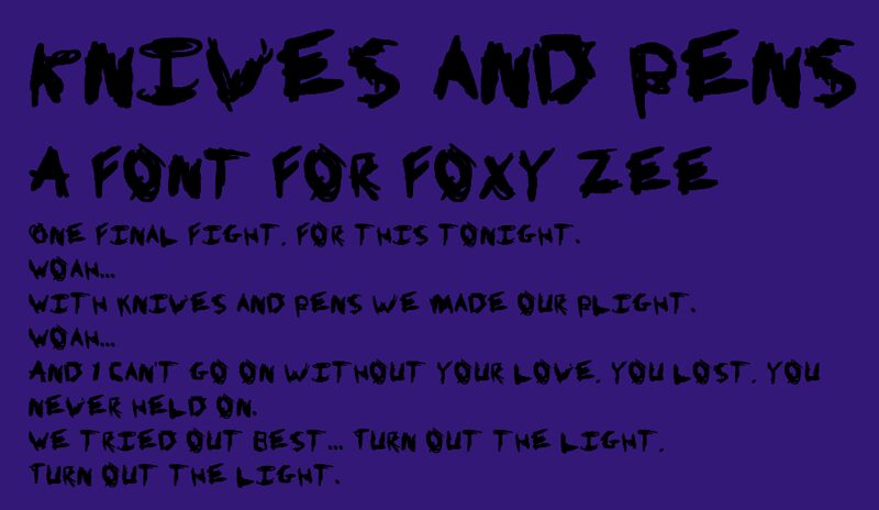 Knives and Pens Carattere
