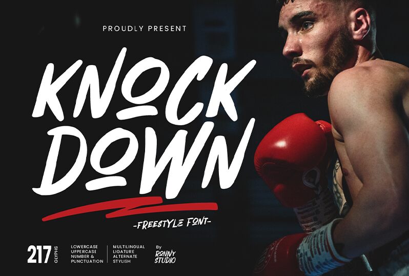 Knock Down Czcionka