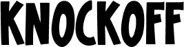 Knockoff шрифт