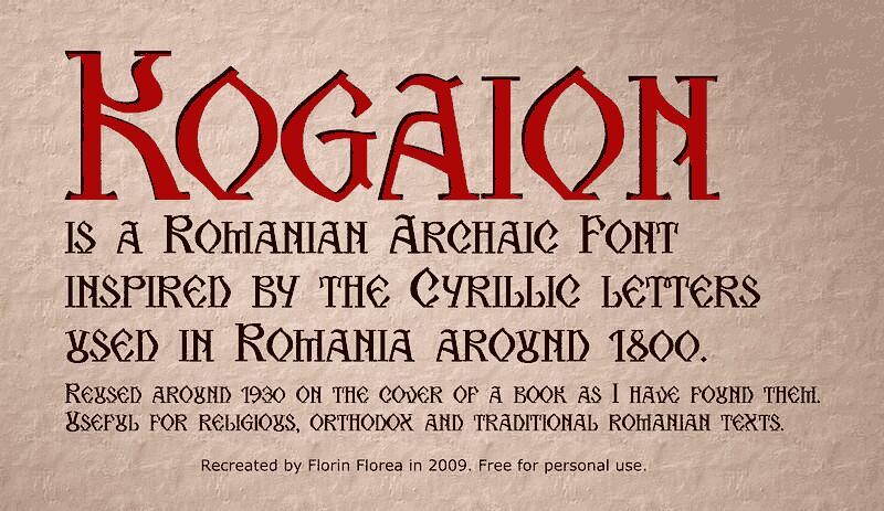 Kogaion SC FR v3.9 Schriftart