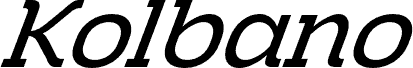 Kolbano regular Italic carattere